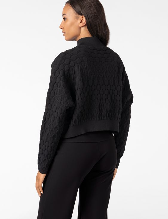 Sarah Pacini ZIP-UP CARDIGAN – QUILTED