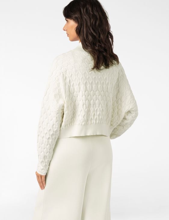Sarah Pacini ZIP-UP CARDIGAN – QUILTED
