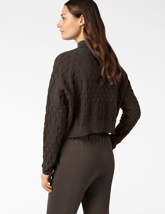 Sarah Pacini ZIP-UP CARDIGAN – QUILTED