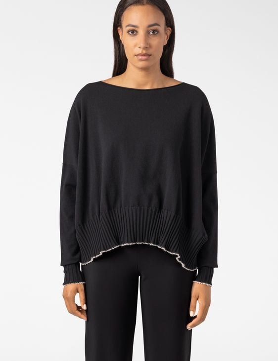 Sarah Pacini PULL OVERSIZE - CÔTES FANTAISIES