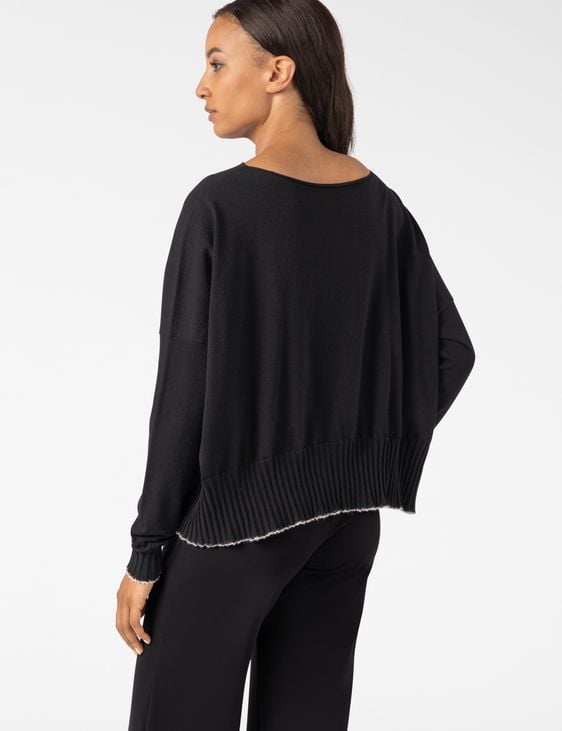 Sarah Pacini PULL OVERSIZE - CÔTES FANTAISIES