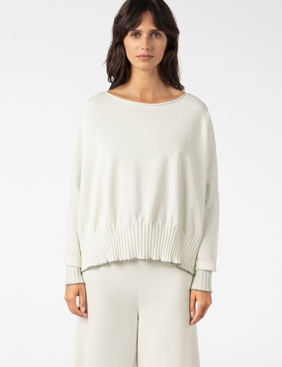 Sarah Pacini OVERSIZED SWEATER – TEXTURED RIB KNIT