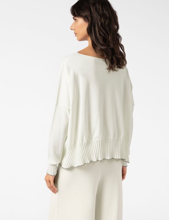 Sarah Pacini OVERSIZED SWEATER – TEXTURED RIB KNIT