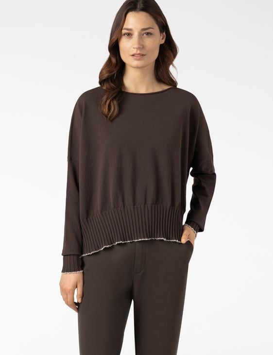 Sarah Pacini PULL OVERSIZE - CÔTES FANTAISIES