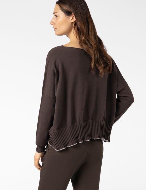 Sarah Pacini PULL OVERSIZE - CÔTES FANTAISIES