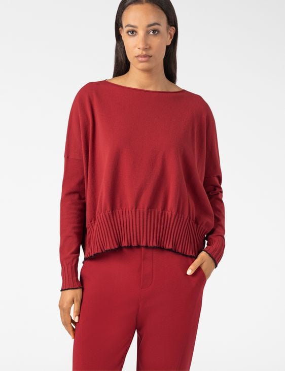 Sarah Pacini PULL OVERSIZE - CÔTES FANTAISIES