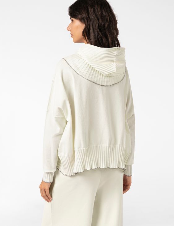 Sarah Pacini HOODIE – TEXTURED RIB KNIT