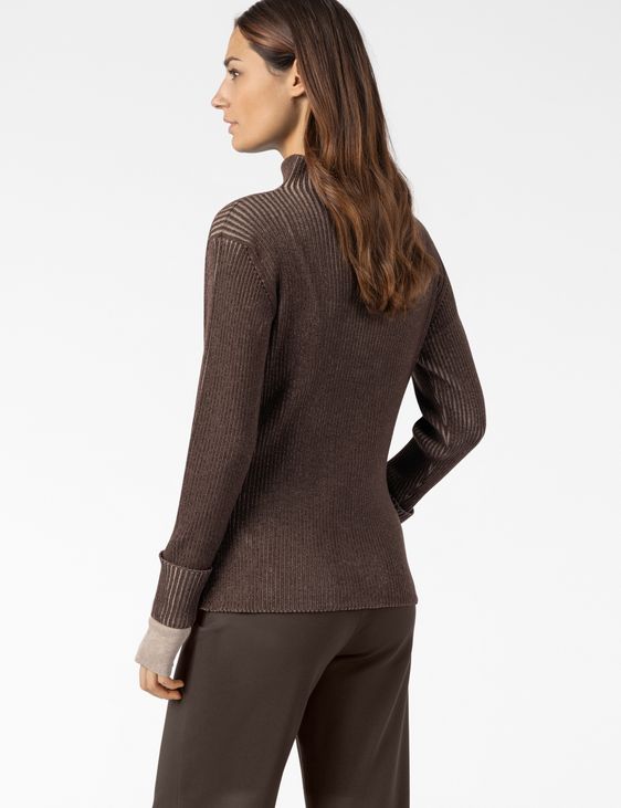 Sarah Pacini TRUI MET COL – GLANZENDE RIB