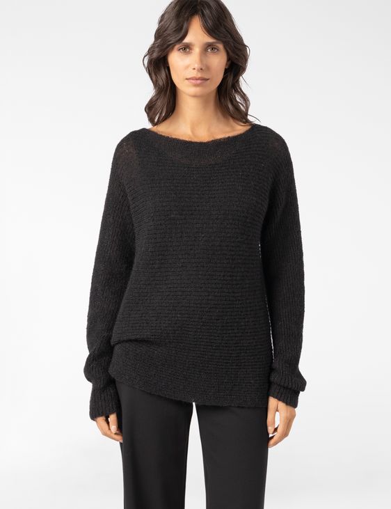 Sarah Pacini FITTED SWEATER – AIRY RIB KNIT