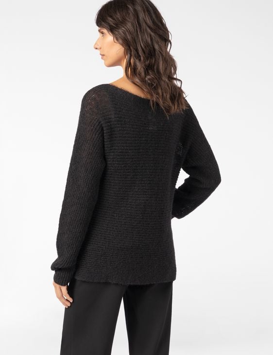 Sarah Pacini FITTED SWEATER – AIRY RIB KNIT