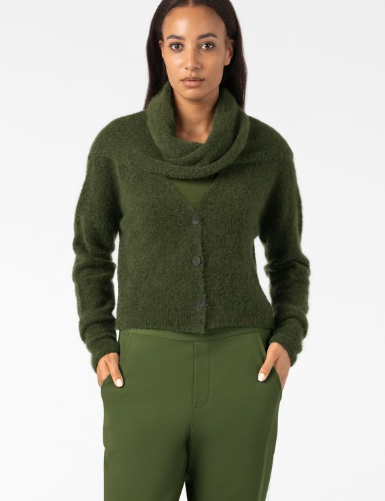 Sarah Pacini CROPPED CARDIGAN – SEAMLESS MOHAIR