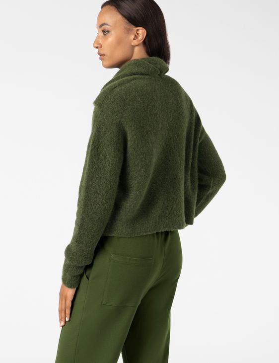 Sarah Pacini CROPPED CARDIGAN – SEAMLESS MOHAIR