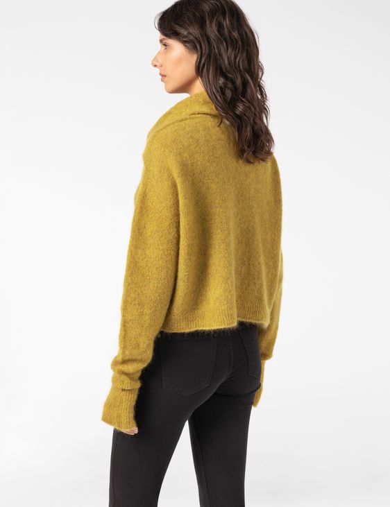 Sarah Pacini CROPPED CARDIGAN – SEAMLESS MOHAIR