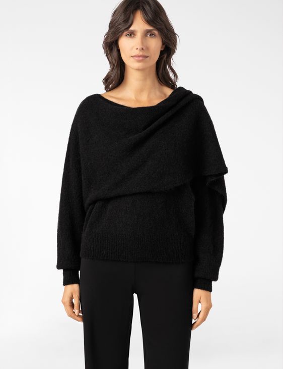 Sarah Pacini PULLOVER MIT SCHALKRAGEN – STRETCH-MOHAIR