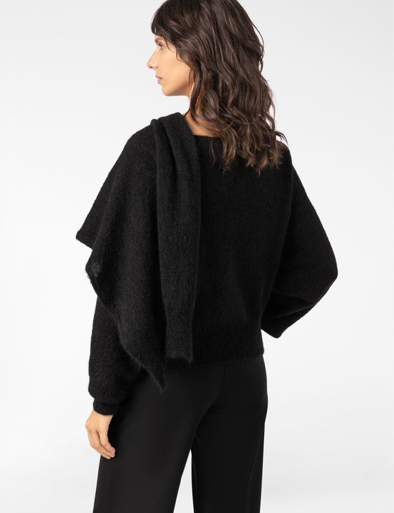 Sarah Pacini PULLOVER MIT SCHALKRAGEN – STRETCH-MOHAIR