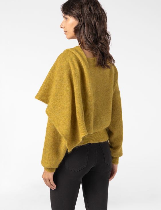 Sarah Pacini PULL COL ÉCHARPE - MOHAIR STRETCH