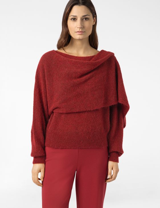 Sarah Pacini PULL COL ÉCHARPE - MOHAIR STRETCH