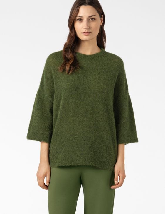 Sarah Pacini 3/4-SLEEVE SWEATER – STRETCH MOHAIR