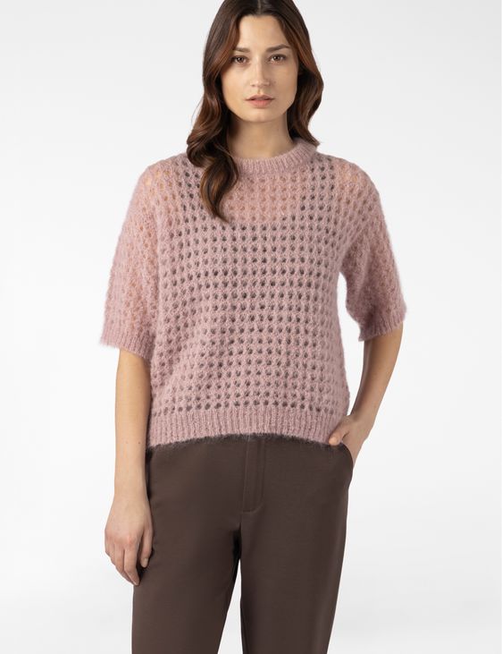 Sarah Pacini TRUI MET KORTE MOUWEN – AJOUR MOHAIR