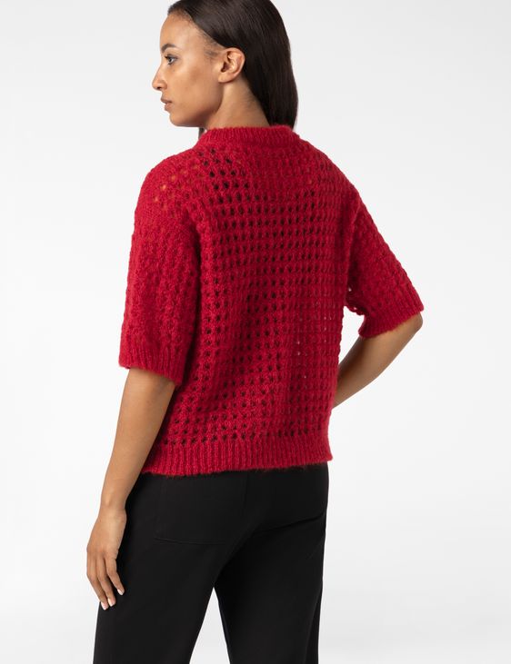 Sarah Pacini TRUI MET KORTE MOUWEN – AJOUR MOHAIR