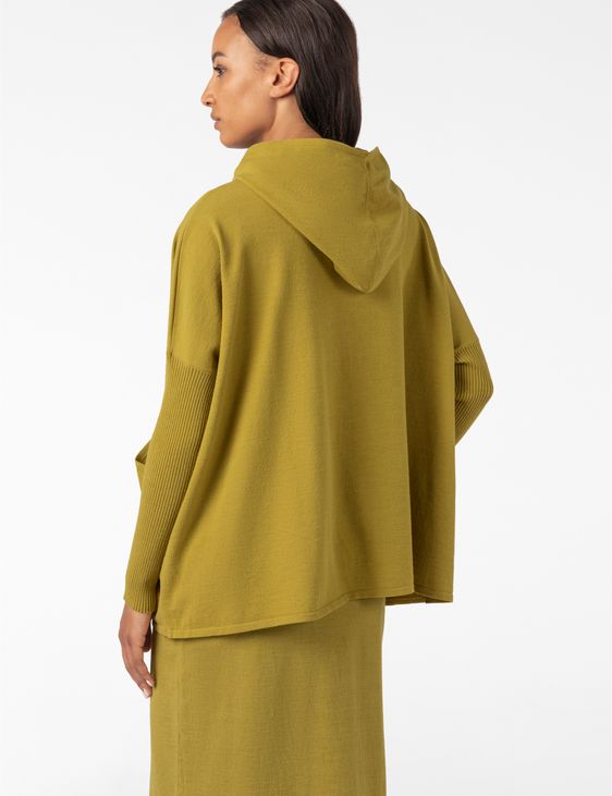 Sarah Pacini Vest met kap – viscose stretch