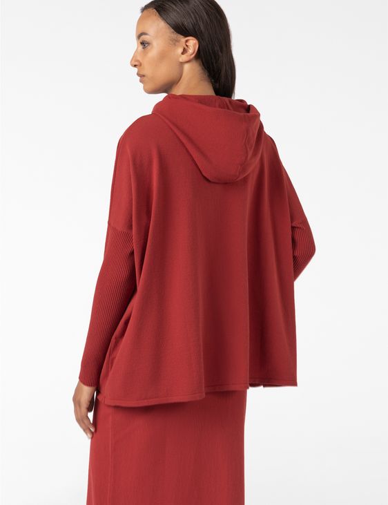Sarah Pacini Hooded cardigan – viscose stretch