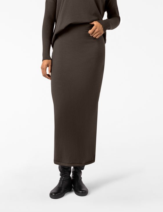 Sarah Pacini Gebreide maxi-rok – viscose stretch