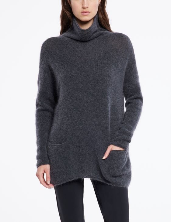 Sarah Pacini Lange rolkraagtrui – mohair-merino