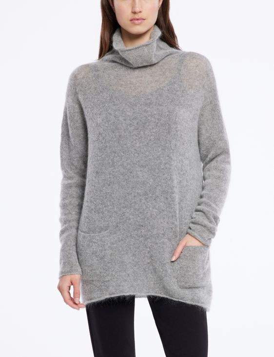 Sarah Pacini Lange rolkraagtrui – mohair-merino