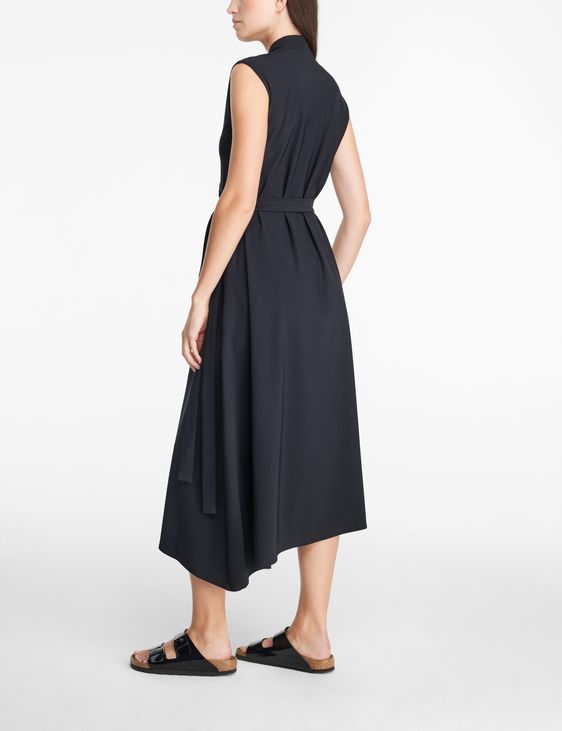 Sarah Pacini Maxi-Wickelkleid – Techno-Stoff