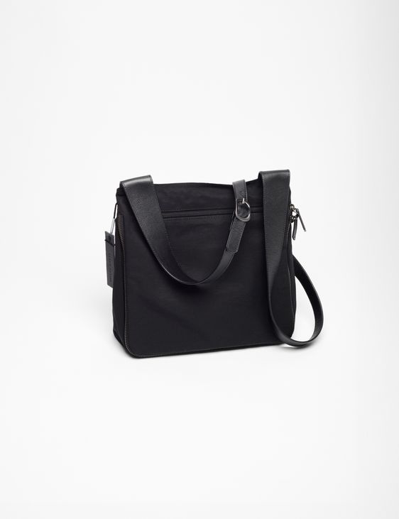 Sarah Pacini Canvas shoulder bag – leather strap
