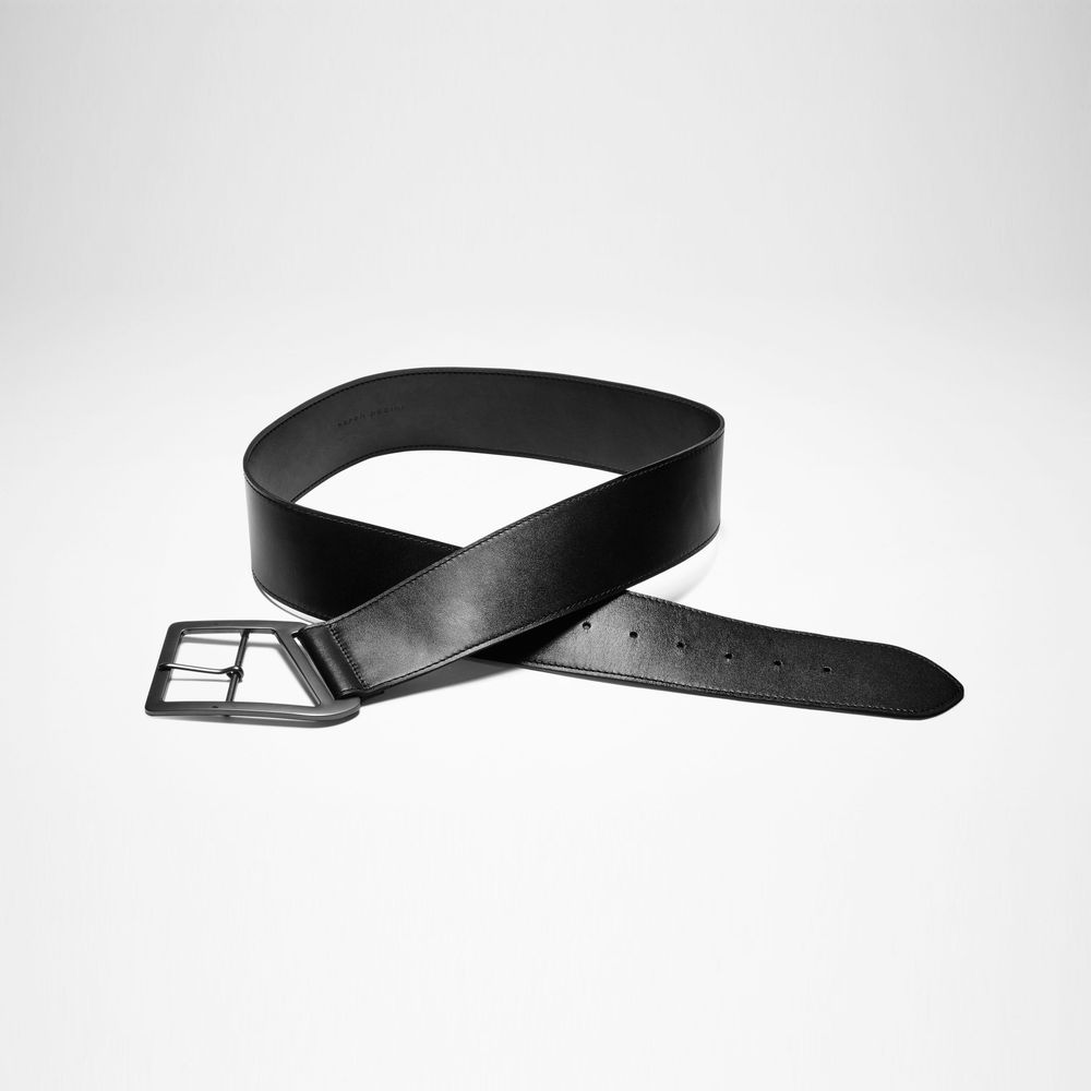 Sarah Pacini LEATHER BELT WITH ASYMMETRICAL BUCKLE