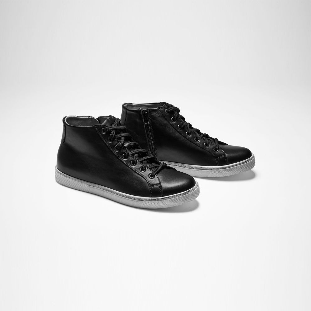 Sarah Pacini LEDEREN SCHOENEN MET HOGE TIP