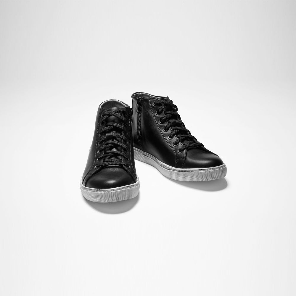 Sarah Pacini LEDEREN SCHOENEN MET HOGE TIP