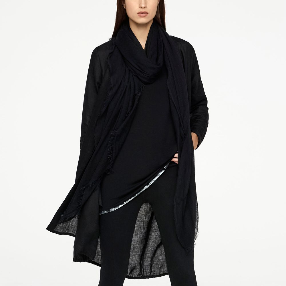 Sarah Pacini SHAWL SCARF - FRAYED EDGES