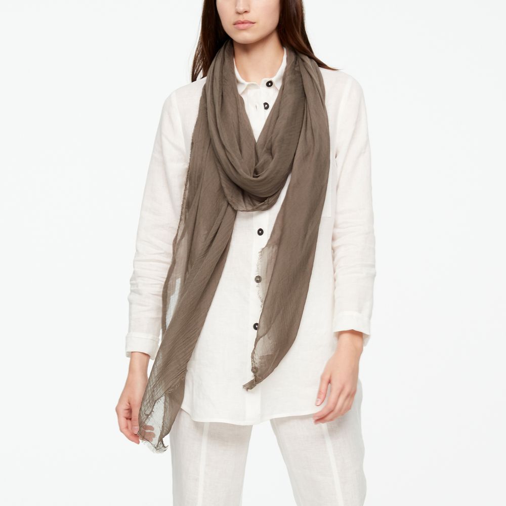 Sarah Pacini SHAWL SCARF - FRAYED EDGES