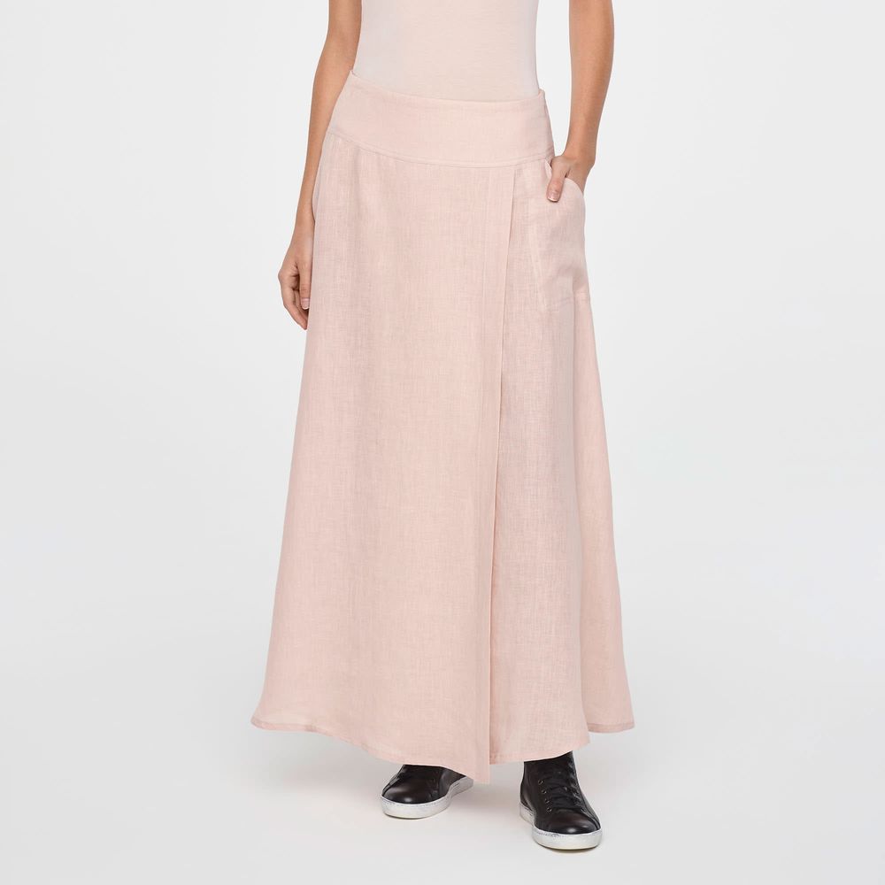 Sarah Pacini MAXI-WICKELROCK LEINEN