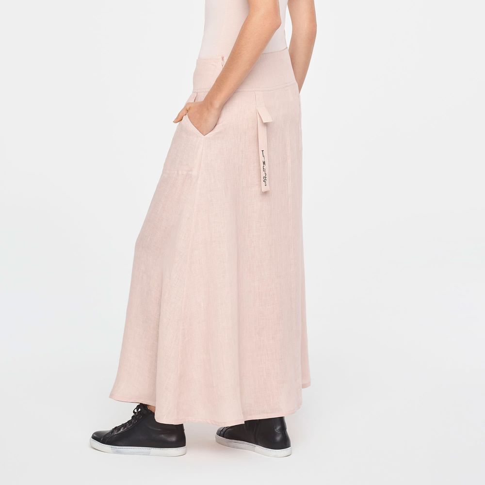 Sarah Pacini MAXI-WICKELROCK LEINEN