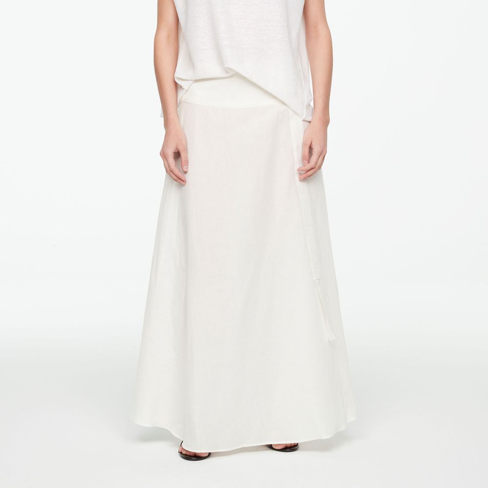 Sarah Pacini LINNEN-KATOENEN MAXI ROK