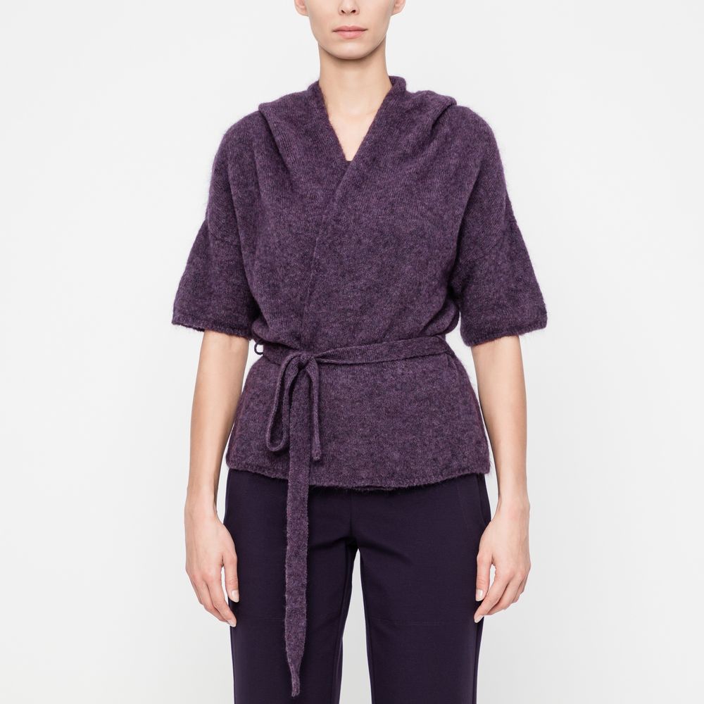Sarah Pacini MOHAIR-MERINO CARGIDAN - SHORT SLEEVES