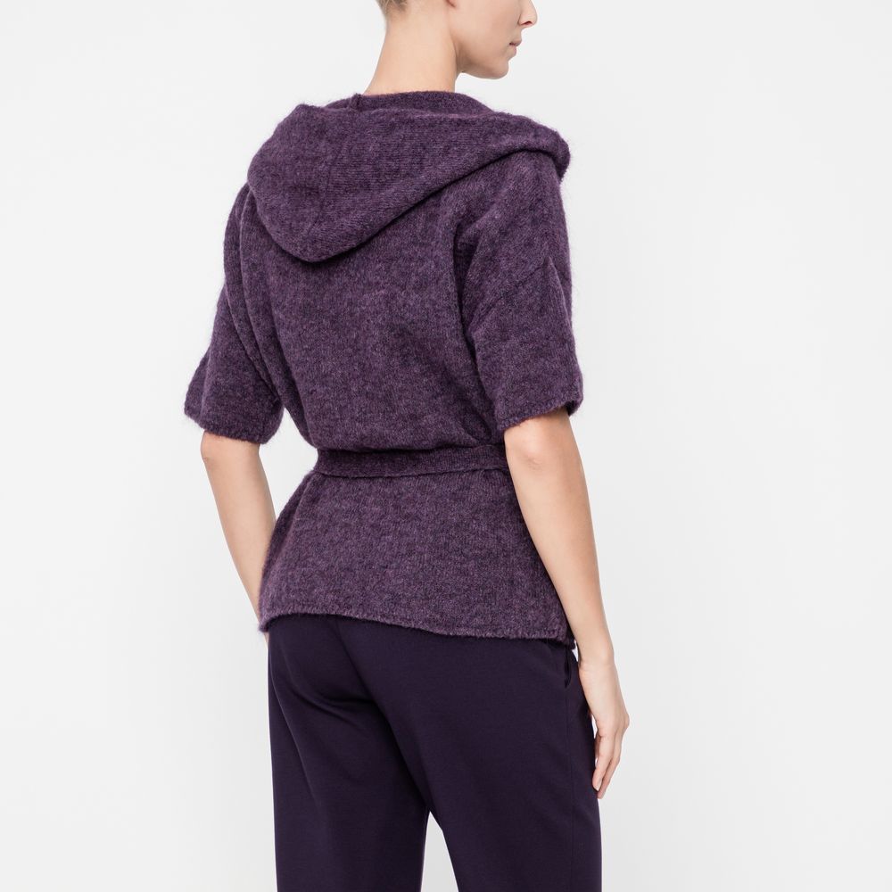 Sarah Pacini MOHAIR-MERINO CARGIDAN - SHORT SLEEVES