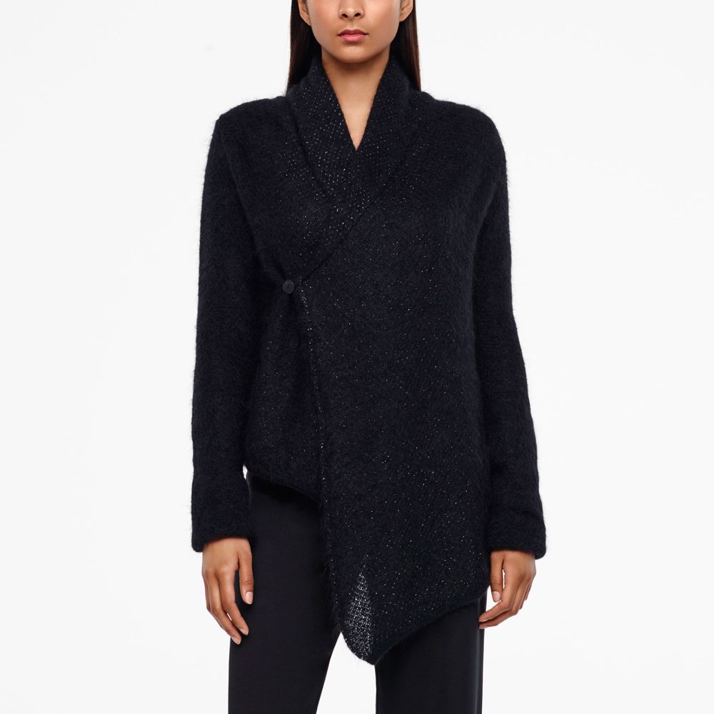 Sarah Pacini MOHAIR-MERINO-CARDIGAN - SCHIMMERNDER STRICK
