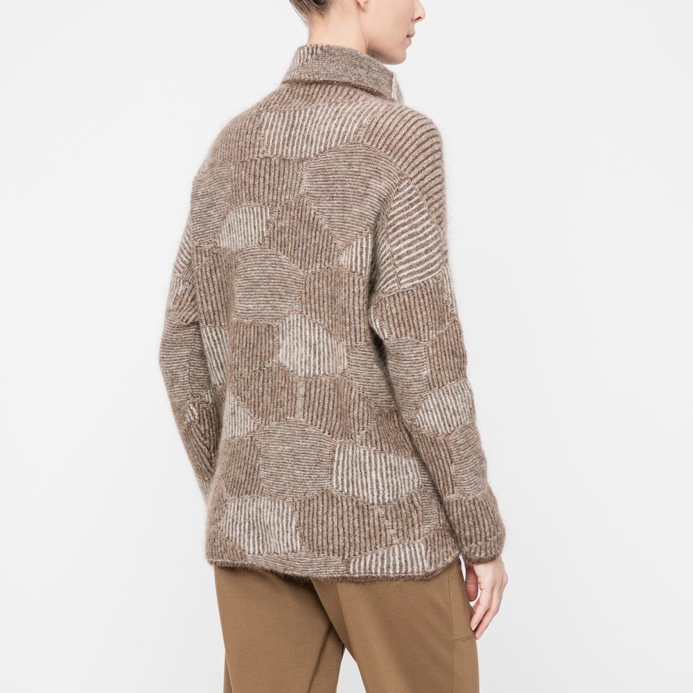 Sarah Pacini LANGER SWEATER - WABEN-JACQUARD
