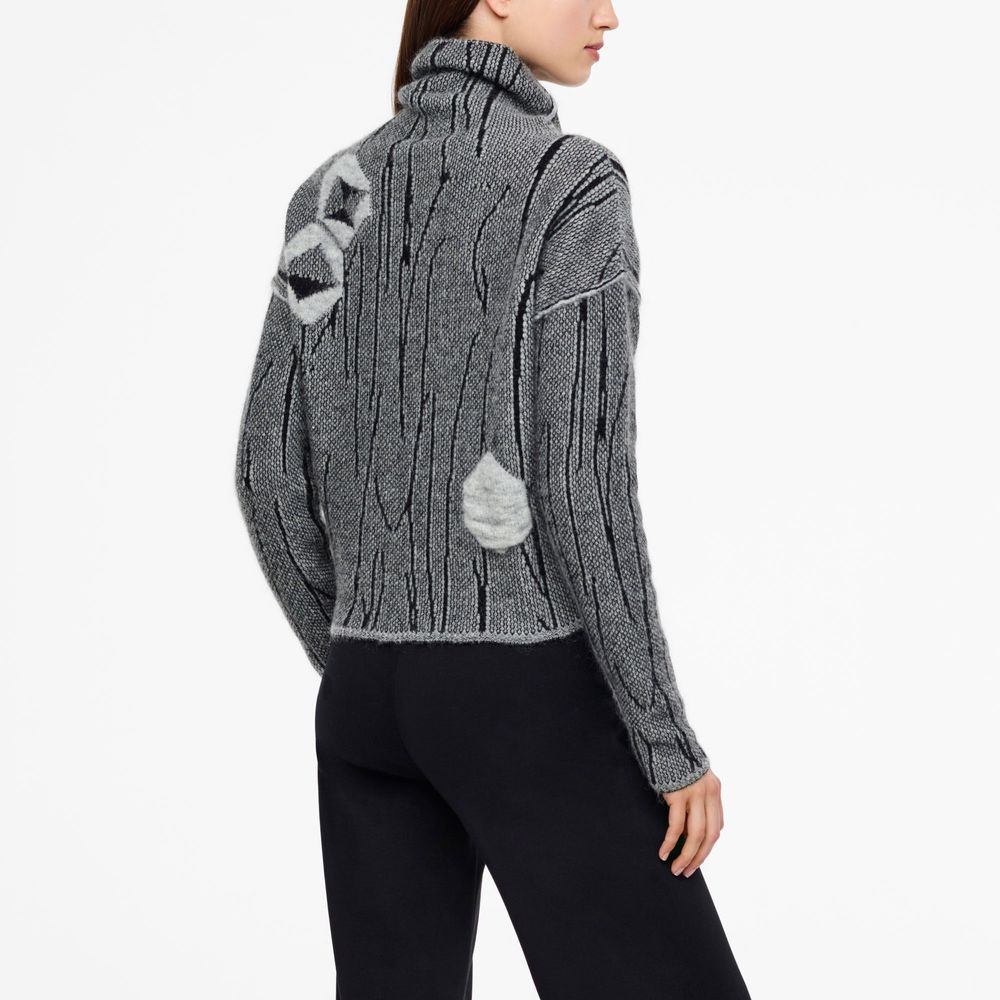 Sarah Pacini PULL JACQUARD - COL MONTANT