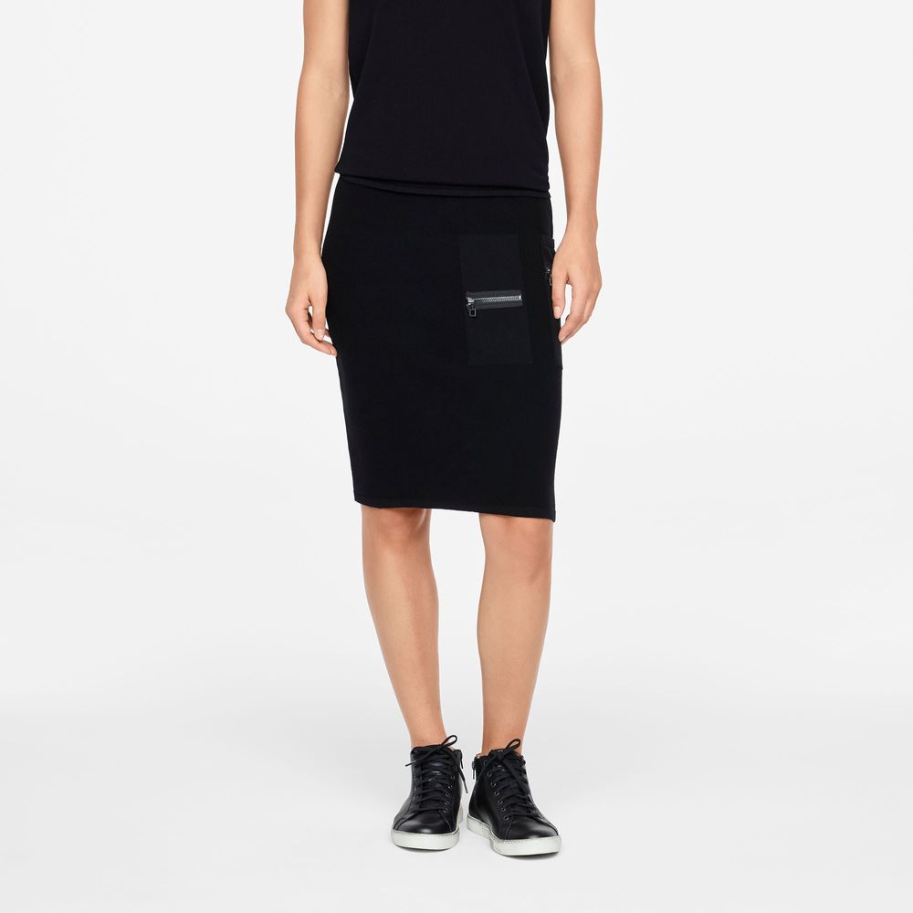 Sarah Pacini PENCIL SKIRT - ZIPPER DETAILS