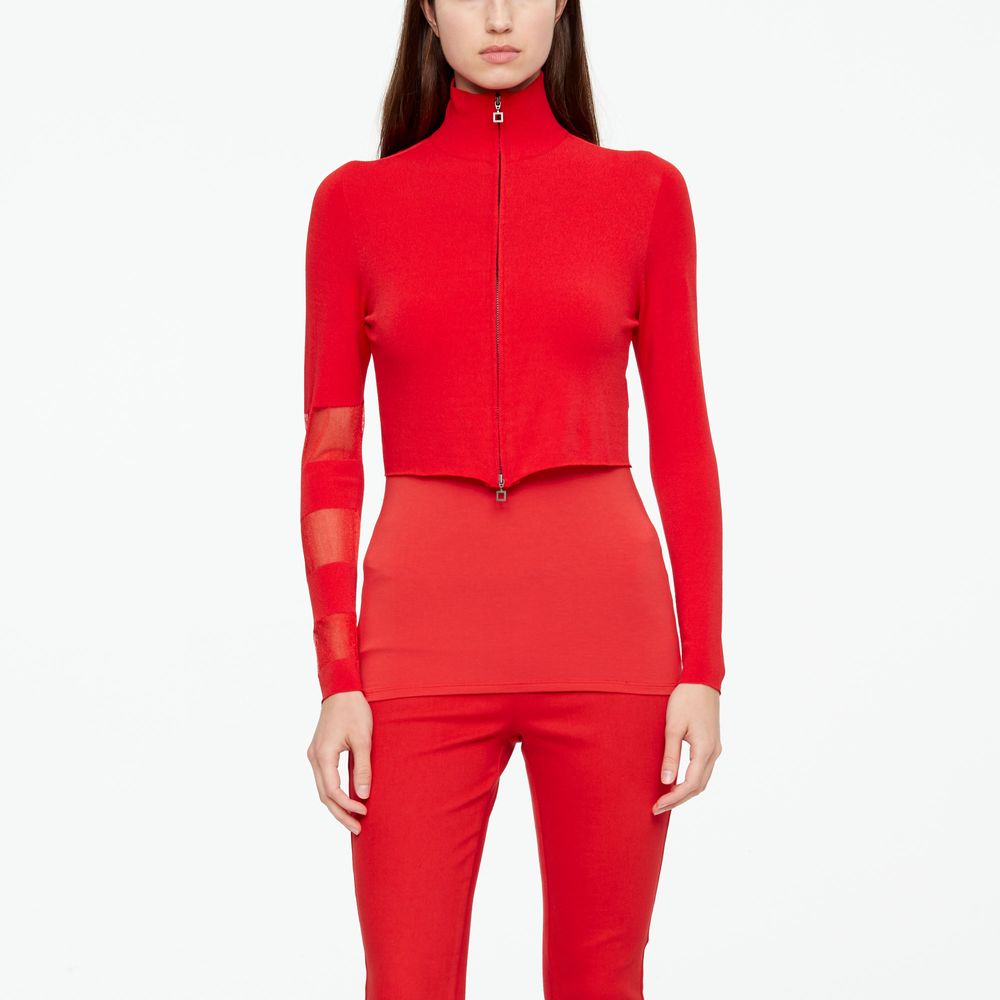 Sarah Pacini CARDIGAN - TRANSLUCENT DETAILS