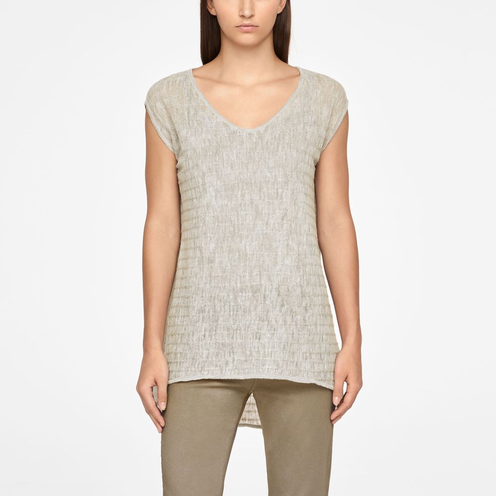 Sarah Pacini LINEN SWEATER - STRIPED