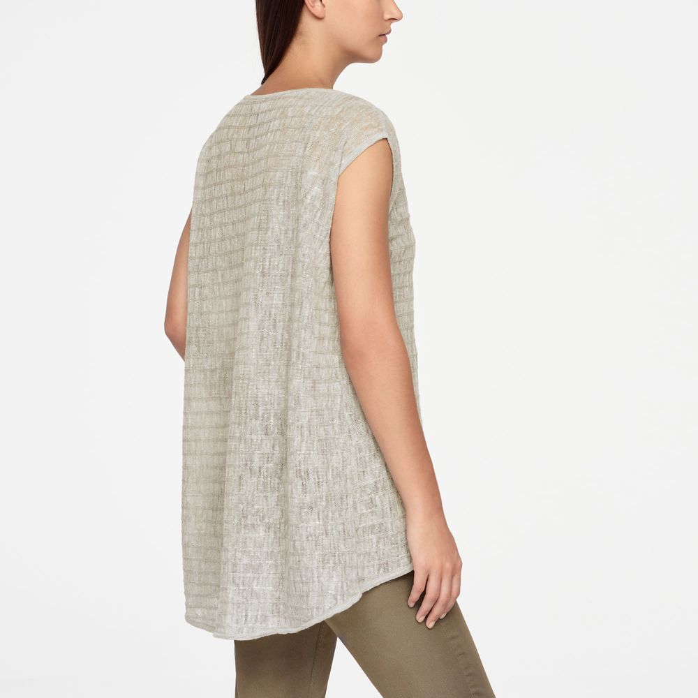 Sarah Pacini LINEN SWEATER - STRIPED