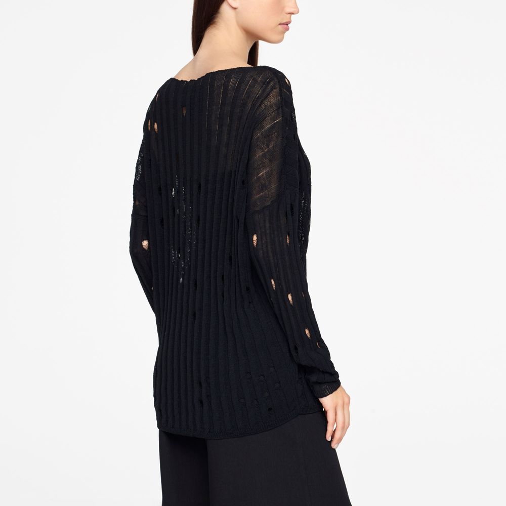 Sarah Pacini PULL EN LIN - MAILLE AJOURÉE
