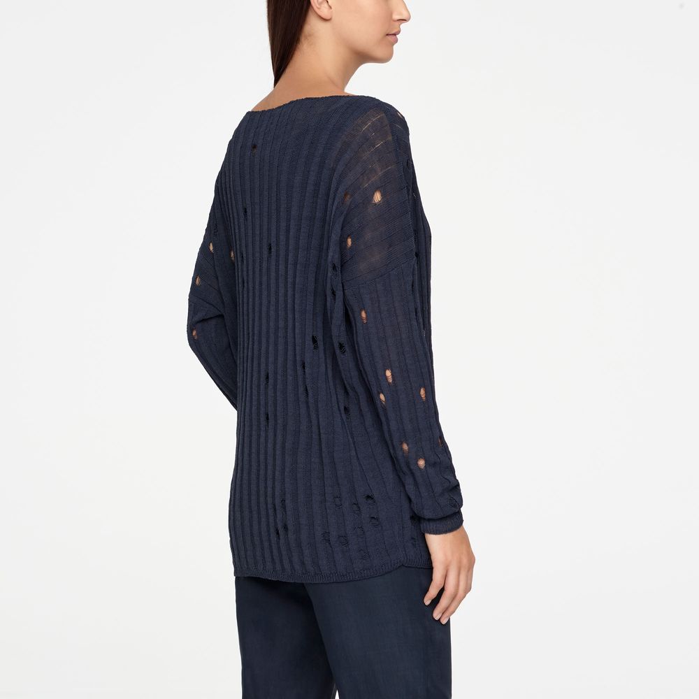 Sarah Pacini PULL EN LIN - MAILLE AJOURÉE